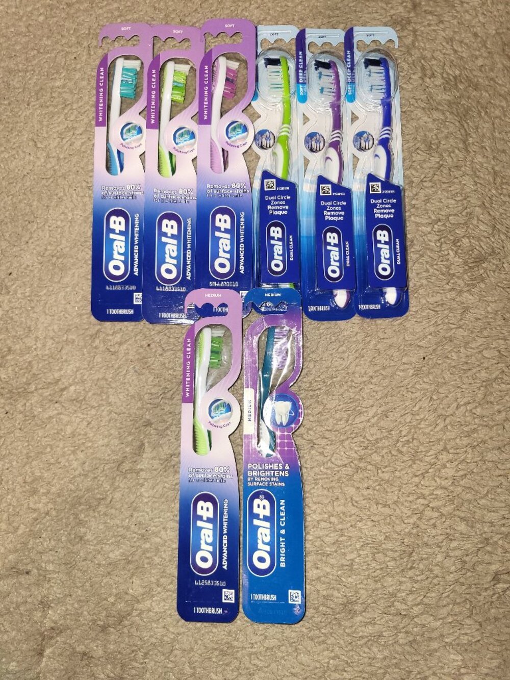 Oral B Toothbrush Lot 8 Total New Unopened